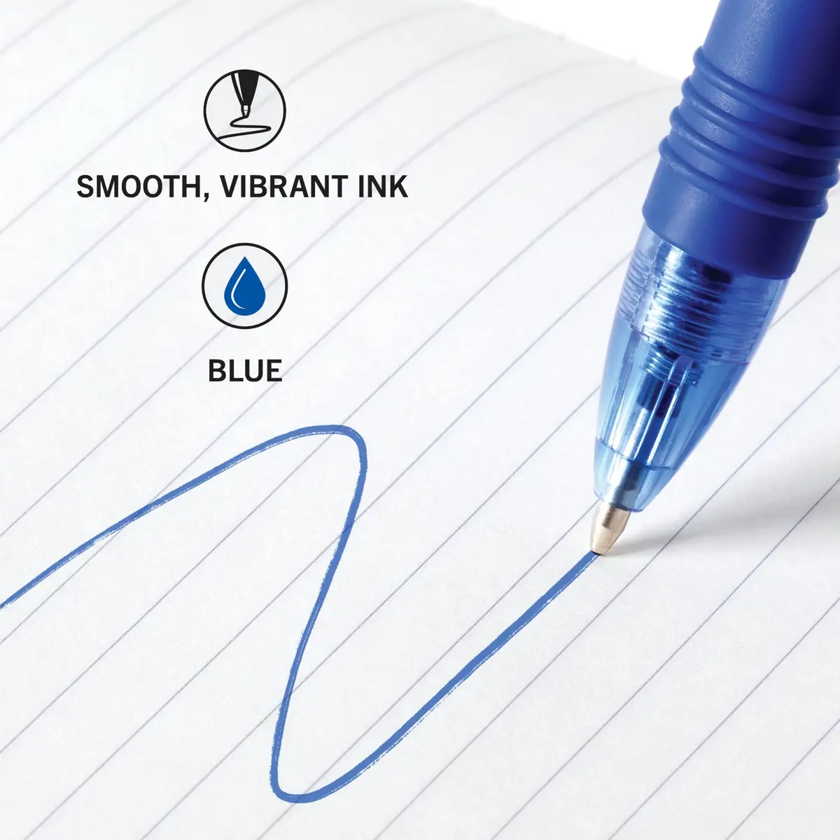 Zebra Pen Z-Grip Retractable Ballpoint Pen, Blue Ink, 1.0mm, 24-Pack | Smooth Writing, Medium Point Tip, Ideal for Planners, Note-Taking, School and Office Supplies, and Everyday Writing - view 4