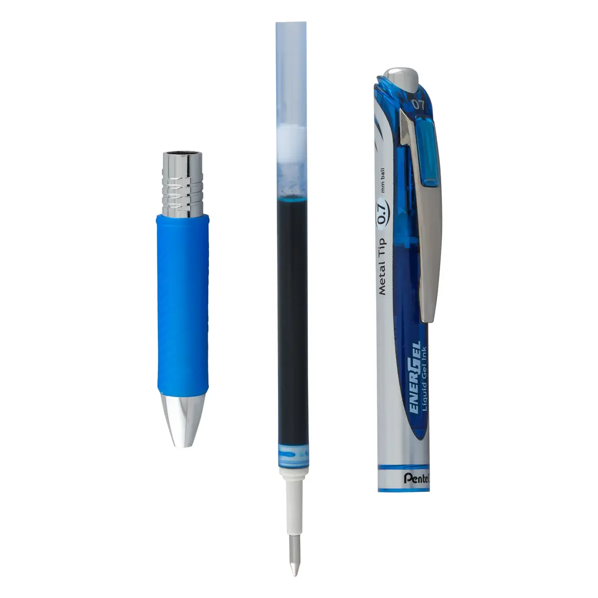 Pentel EnerGel Deluxe RTX Retractable Gel Pen, 0.7mm Medium Tip, Blue Ink, 2-Pack | Smooth Ink Flow for Left-Handed Writers - view 5