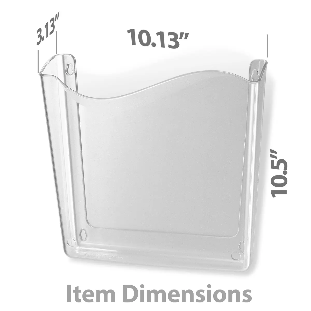 Officemate Unbreakable Vertical Wall File, Letter Size, Clear | Space-Saving Office Organizer - view 2