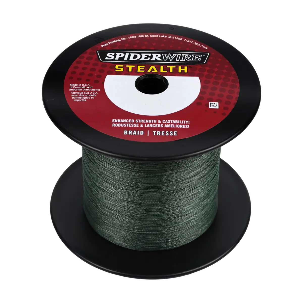 SpiderWire Stealth Moss Green 20lb (9kg) | 1371m (1500yd) Braided Fishing Line - main product image