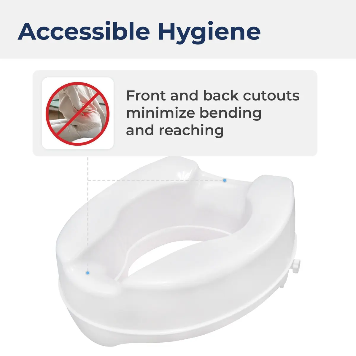 Drive Medical Raised Toilet Seat with Lock, Standard Seat, 4 Inch | Aids Mobility & Independence - view 5