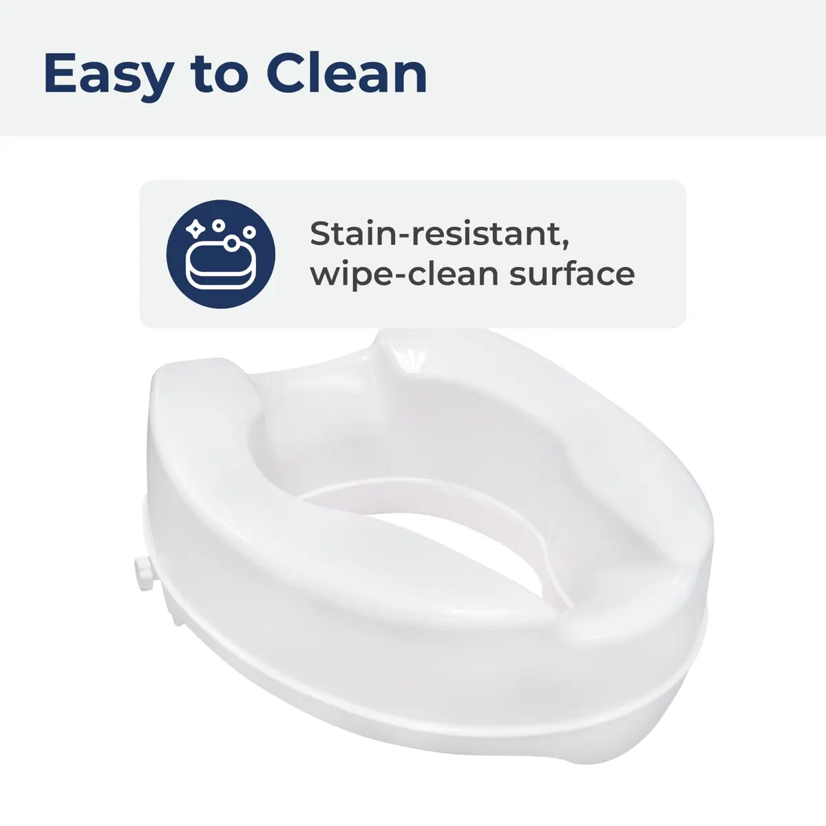 Drive Medical Raised Toilet Seat with Lock, Standard Seat, 4 Inch | Aids Mobility & Independence - view 6