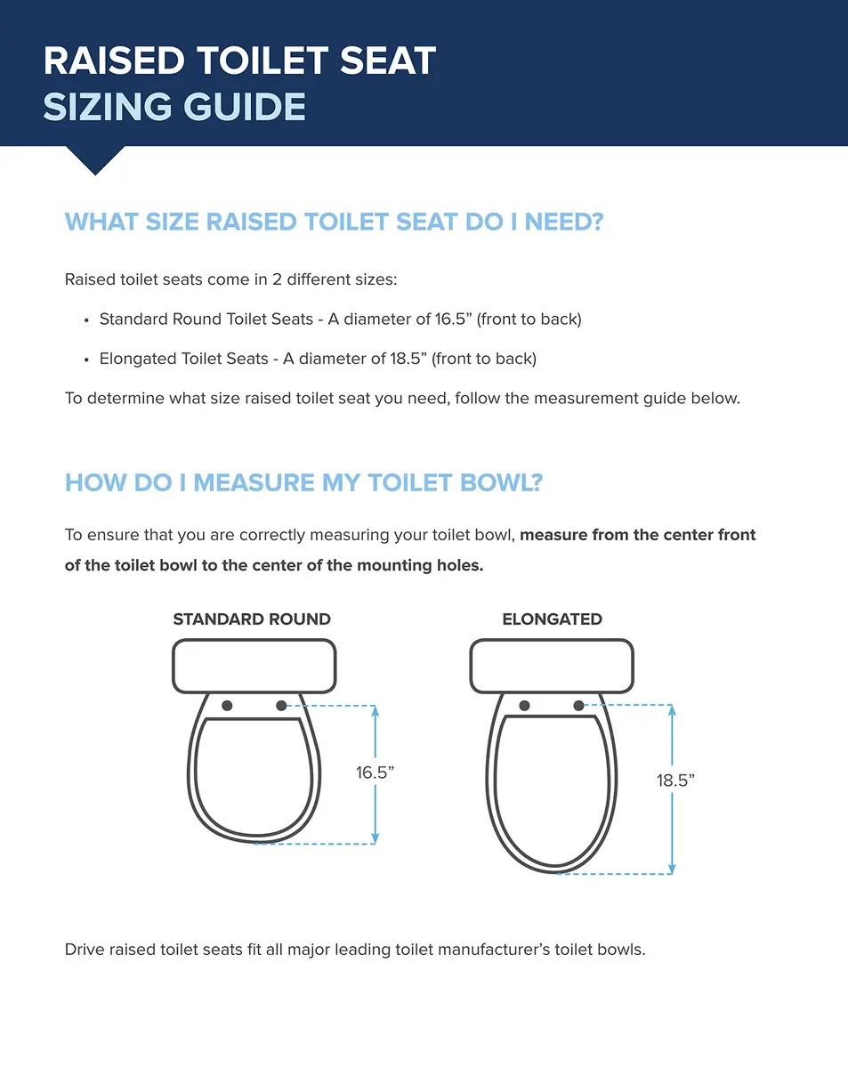 Drive Medical Premium Raised Toilet Seat 6 Inch Height | Aids Sitting & Standing - view 4