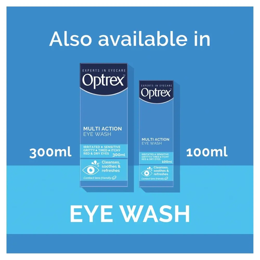 Optrex Multiaction Eye Wash with Eye Bath 300ml (10.14 Fl Oz) | Gentle Cleansing for Tired Eyes - view 8