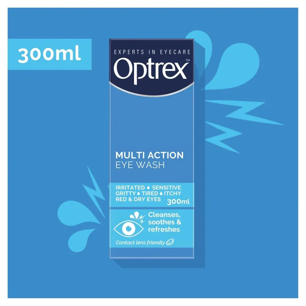 Optrex Multiaction Eye Wash with Eye Bath 300ml (10.14 Fl Oz) | Gentle Cleansing for Tired Eyes - view 9