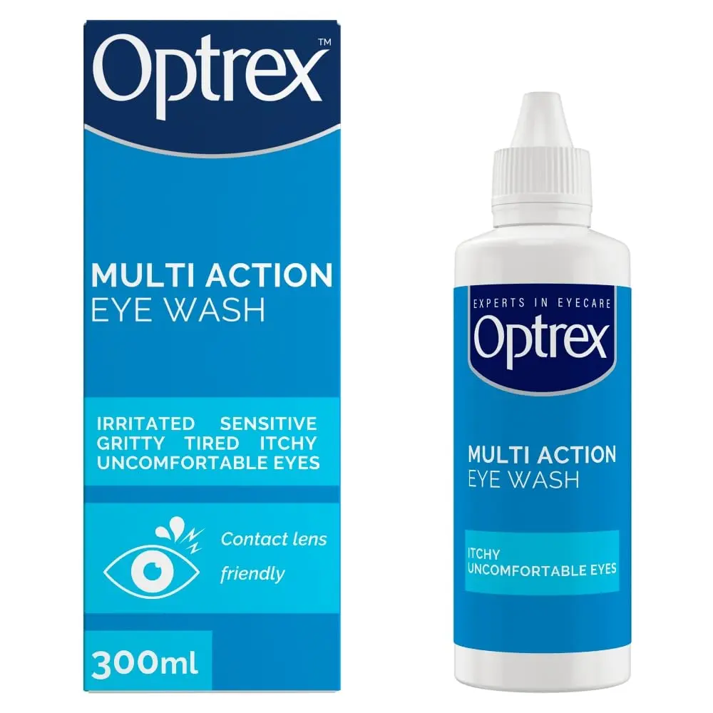 Optrex Multiaction Eye Wash with Eye Bath 300ml (10.14 Fl Oz) | Gentle Cleansing for Tired Eyes - view 2