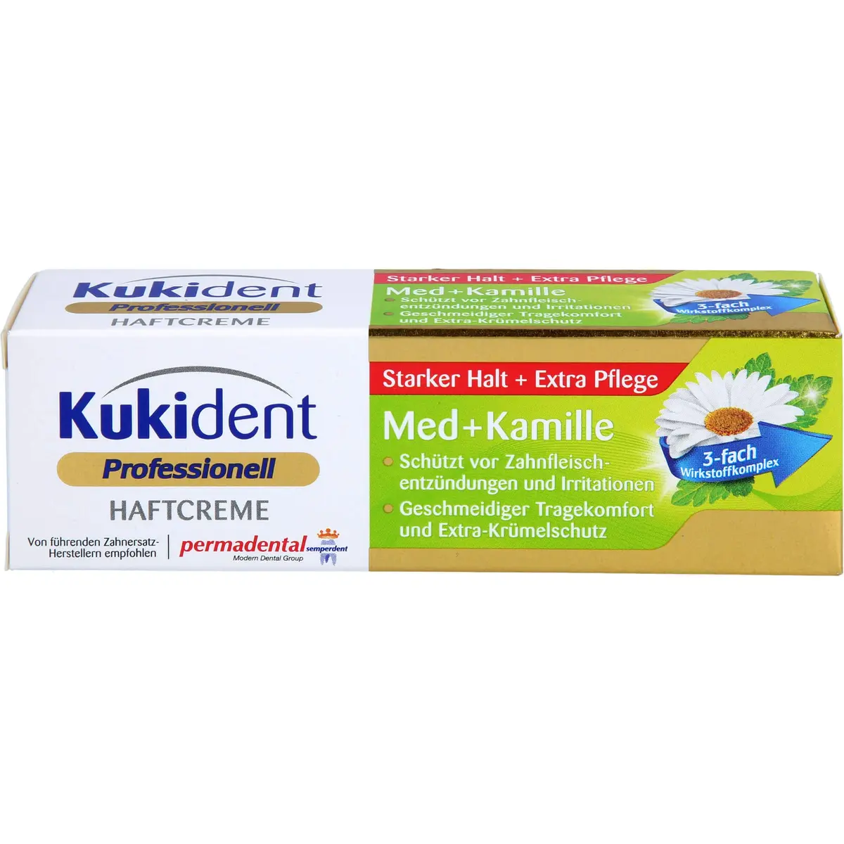 Kukident Extra Strong Denture Adhesive Cream with Camomile Extract 1.41 Oz | Germany Product for Gum Comfort - main product image