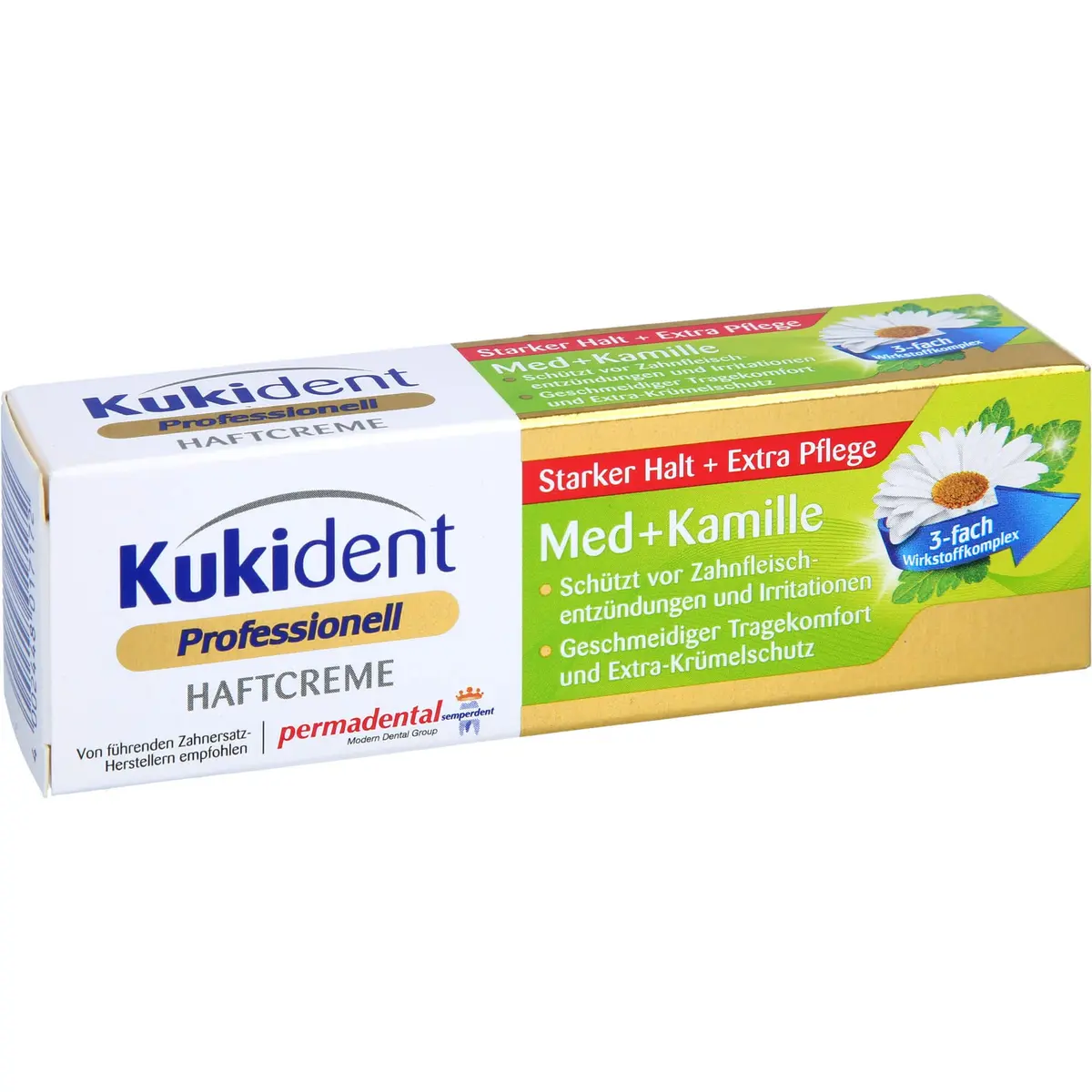 Kukident Extra Strong Denture Adhesive Cream with Camomile Extract 1.41 Oz | Germany Product for Gum Comfort - view 5