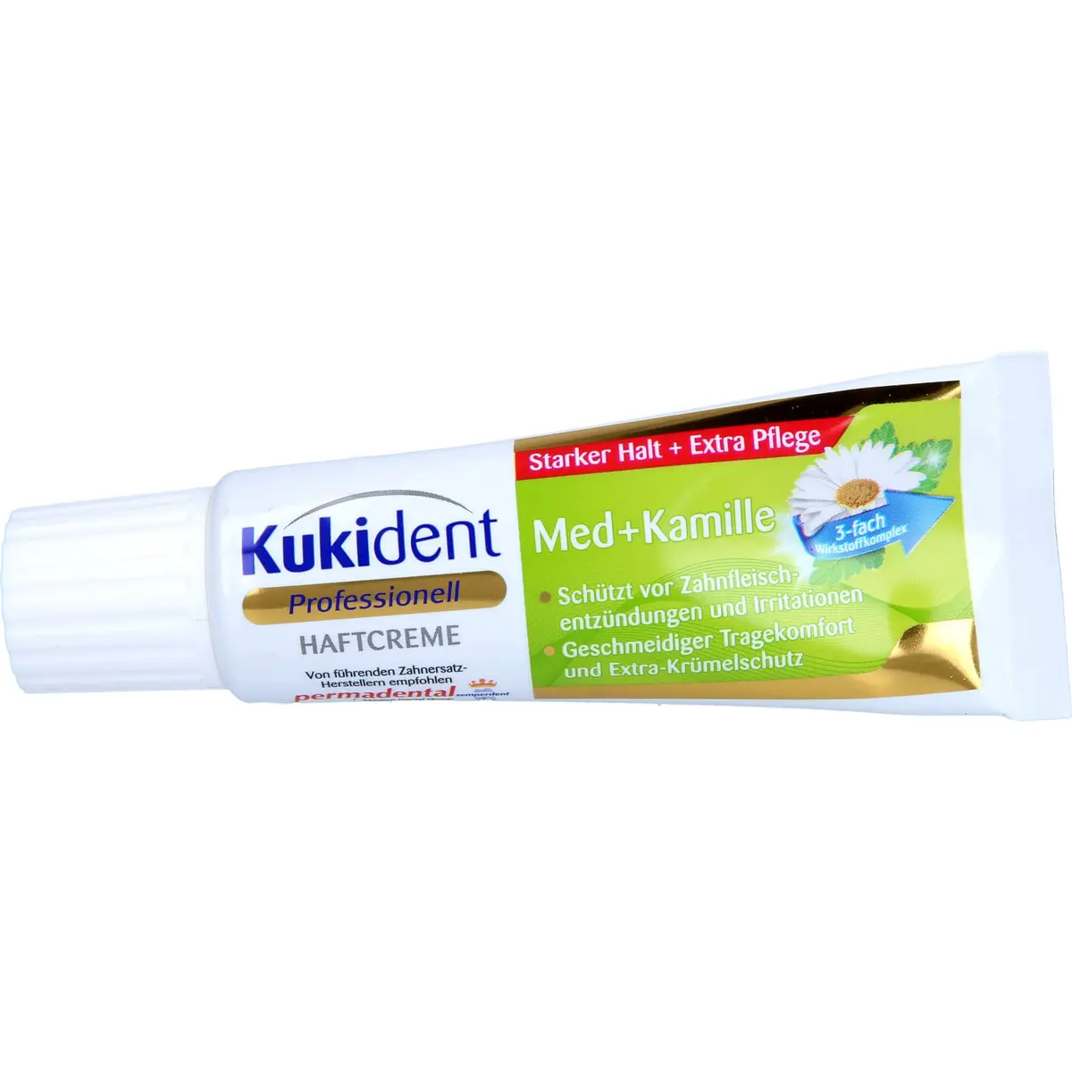 Kukident Extra Strong Denture Adhesive Cream with Camomile Extract 1.41 Oz | Germany Product for Gum Comfort - view 6