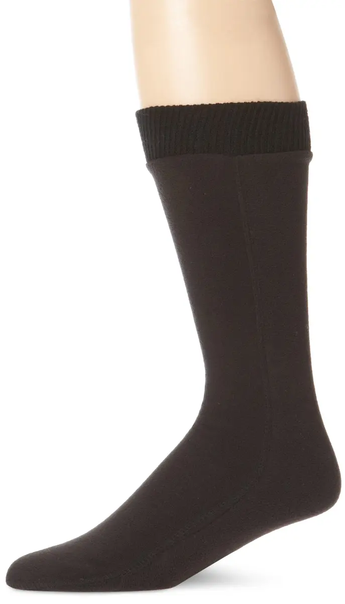 Hot Headz Polarex Fleece Socks, Black, Medium | Moisture-Wicking Thermal Crew Socks for Men - main product image