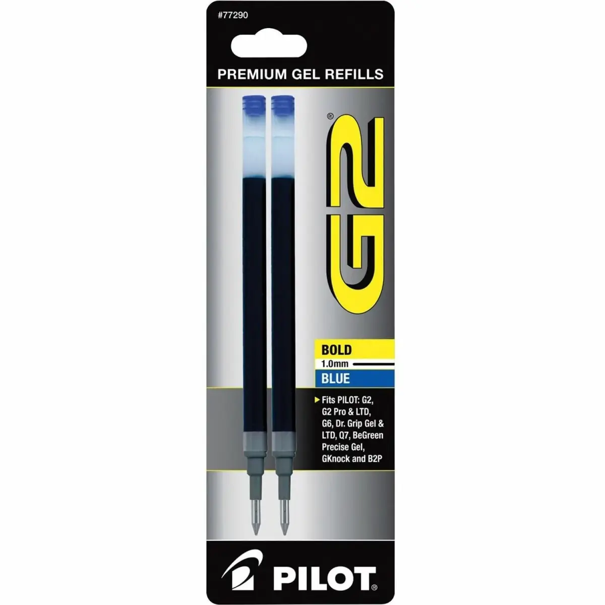 Pilot G2 Gel Ink Refills Bold Point 1 mm Blue 2 Count | Smooth Ink Flow for Daily Writing - main product image