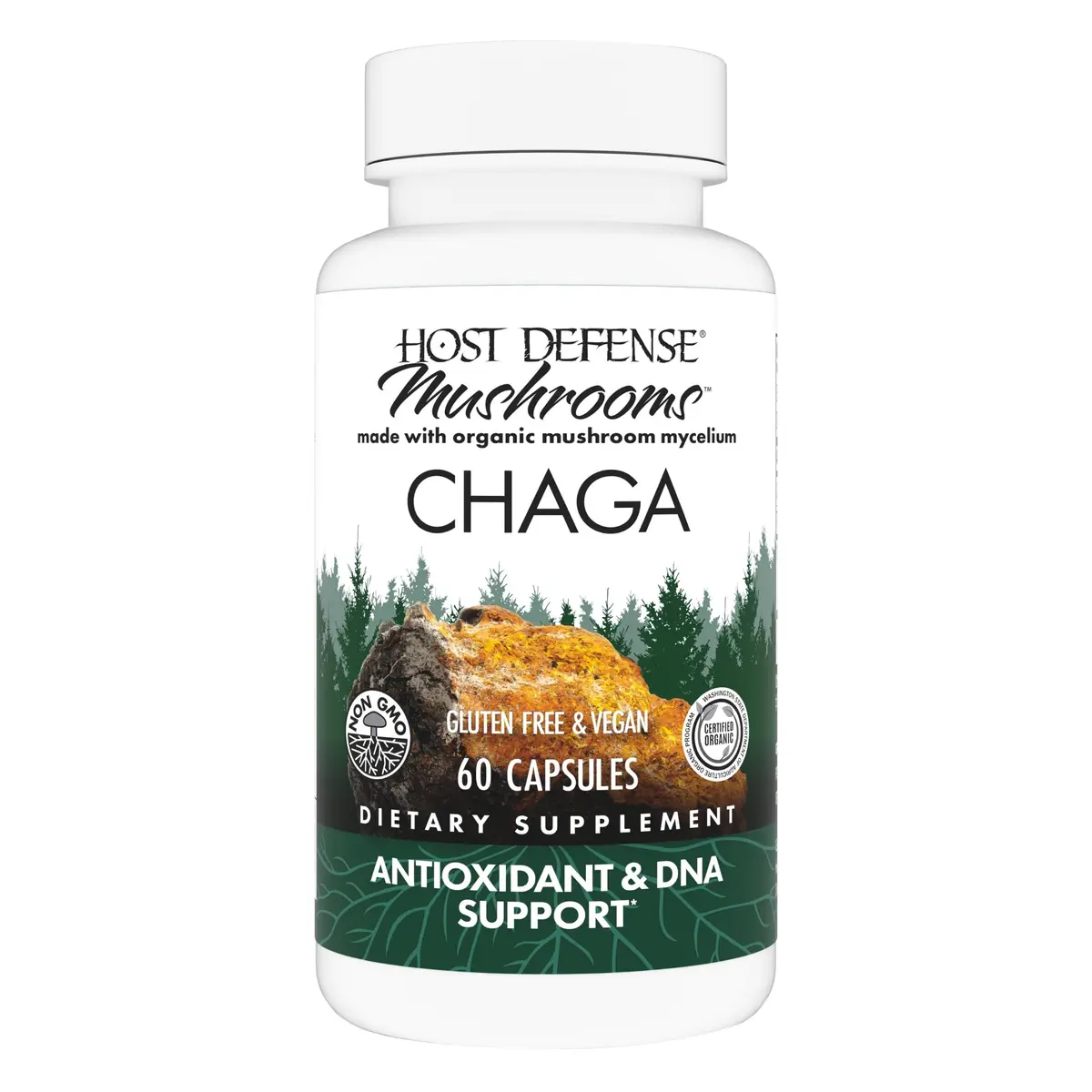 Host Defense Chaga Capsules 60 Count | Immune Support & Antioxidants - main product image
