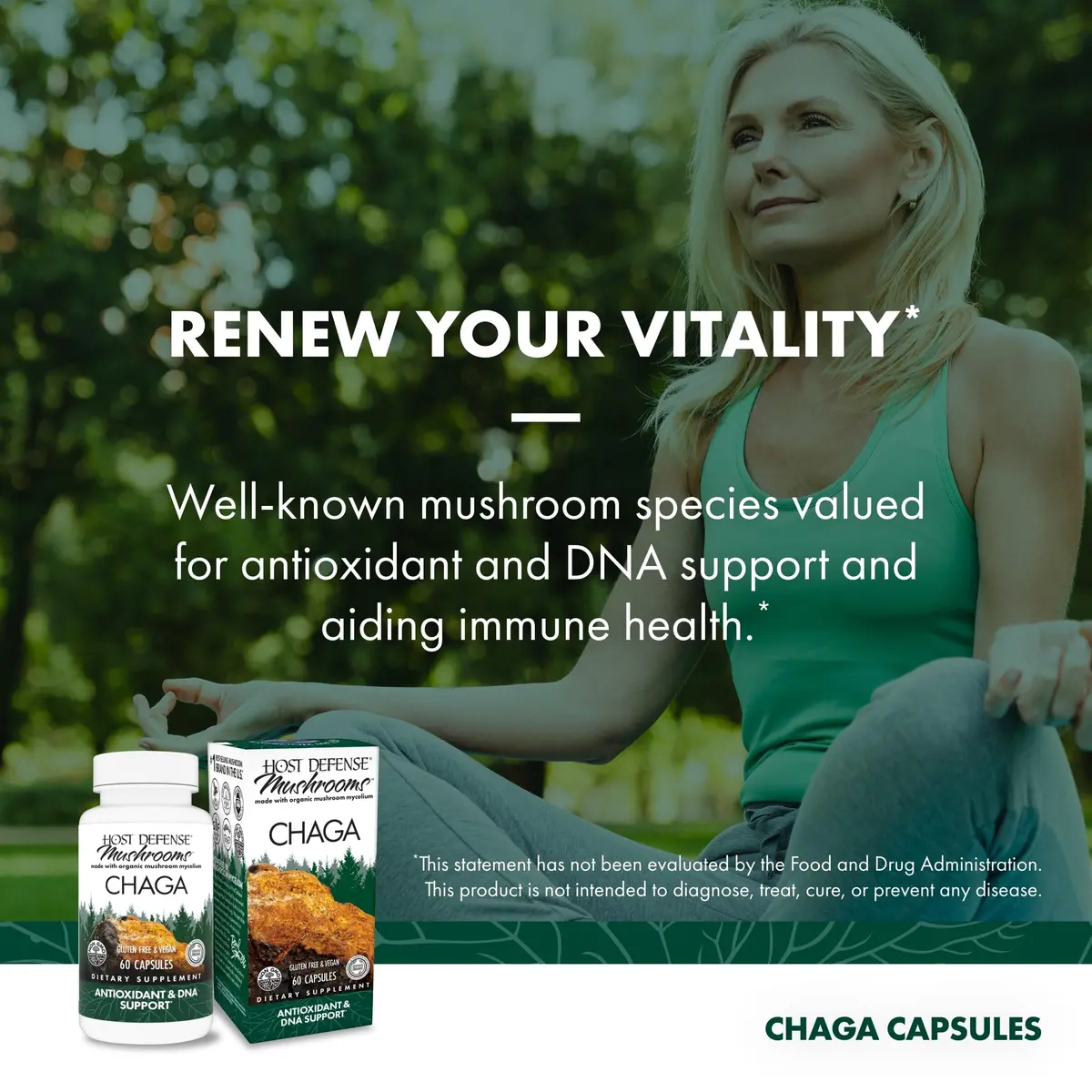 Host Defense Chaga Capsules 60 Count | Immune Support & Antioxidants - view 5