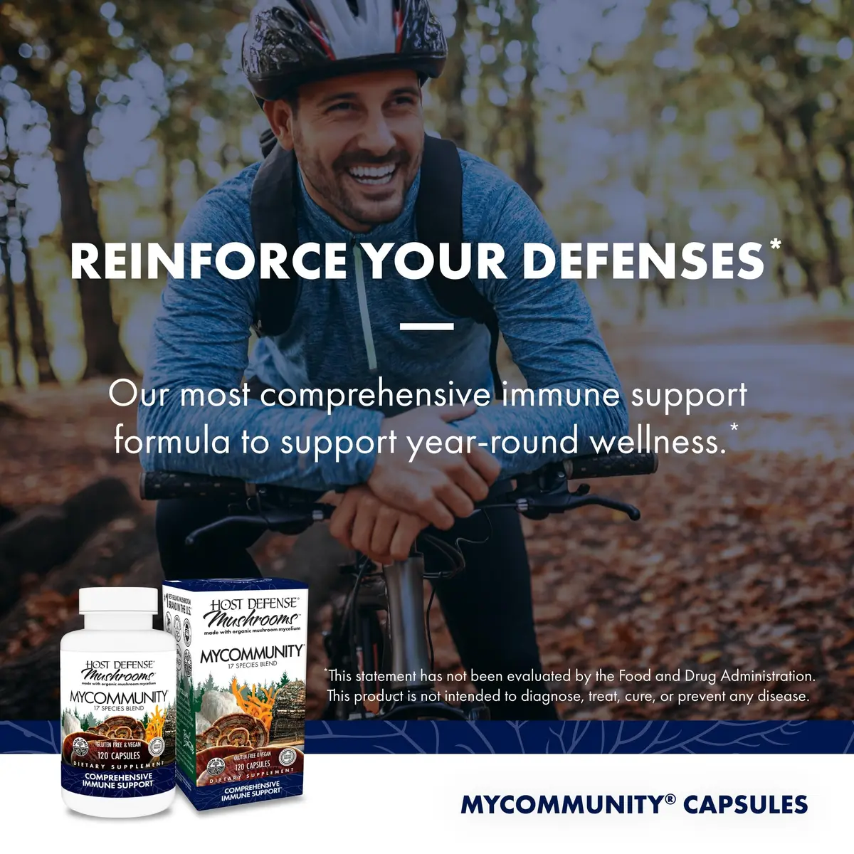 Host Defense MyCommunity Capsules Immune Support 120 Count (Pack of 1) | 17-Species Mushroom Blend for Balanced Immune Response - view 5