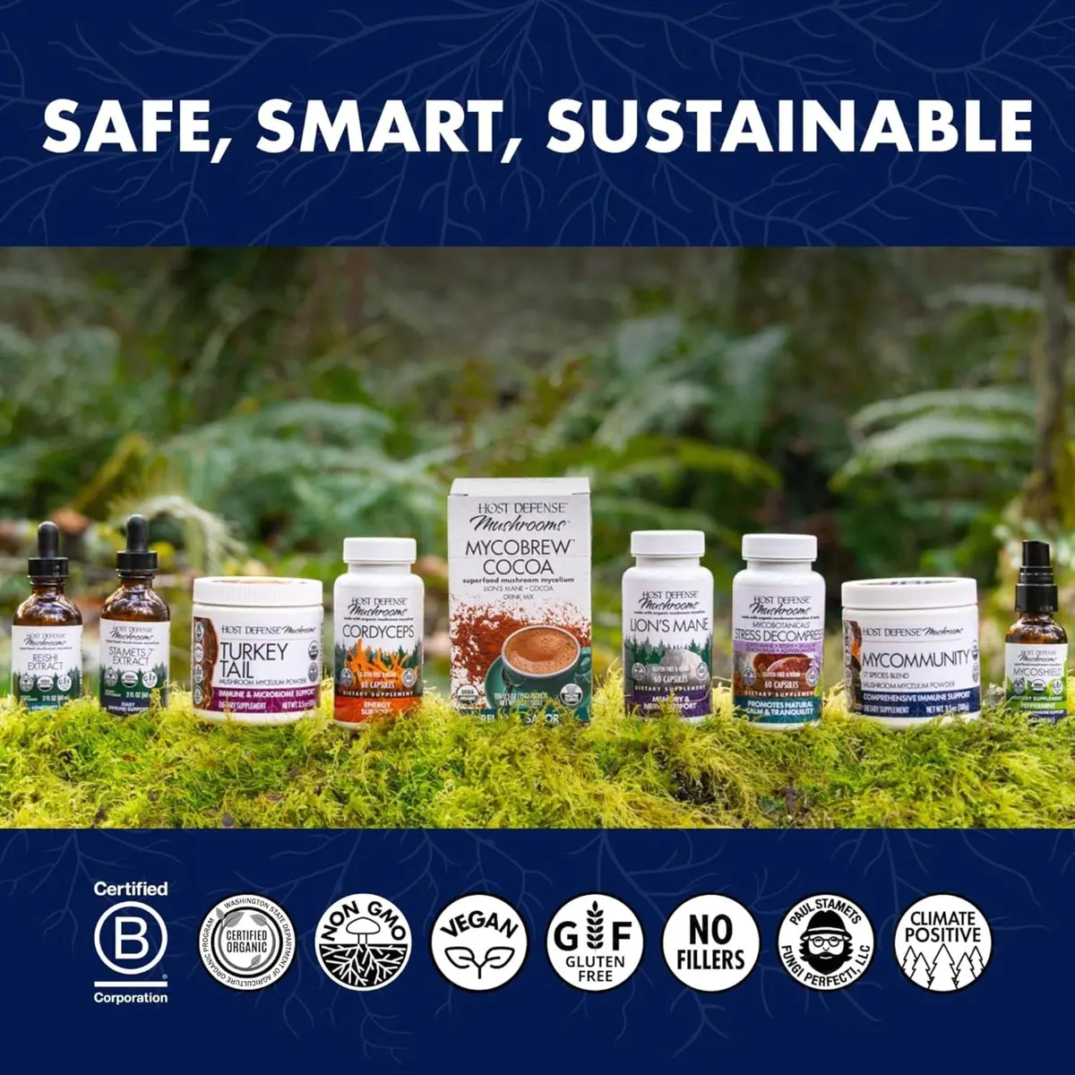 Host Defense MyCommunity Capsules Immune Support 120 Count (Pack of 1) | 17-Species Mushroom Blend for Balanced Immune Response - view 7