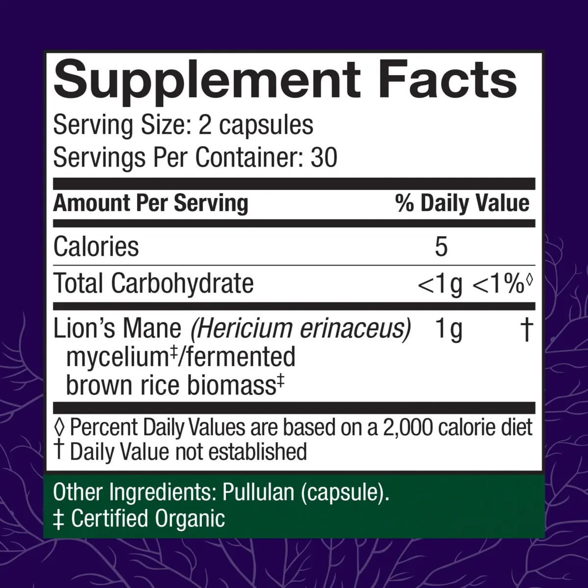 Host Defense Lion's Mane, Brain Support & Focus, 60 Capsules | Organic Mushroom for Mental Clarity - view 2