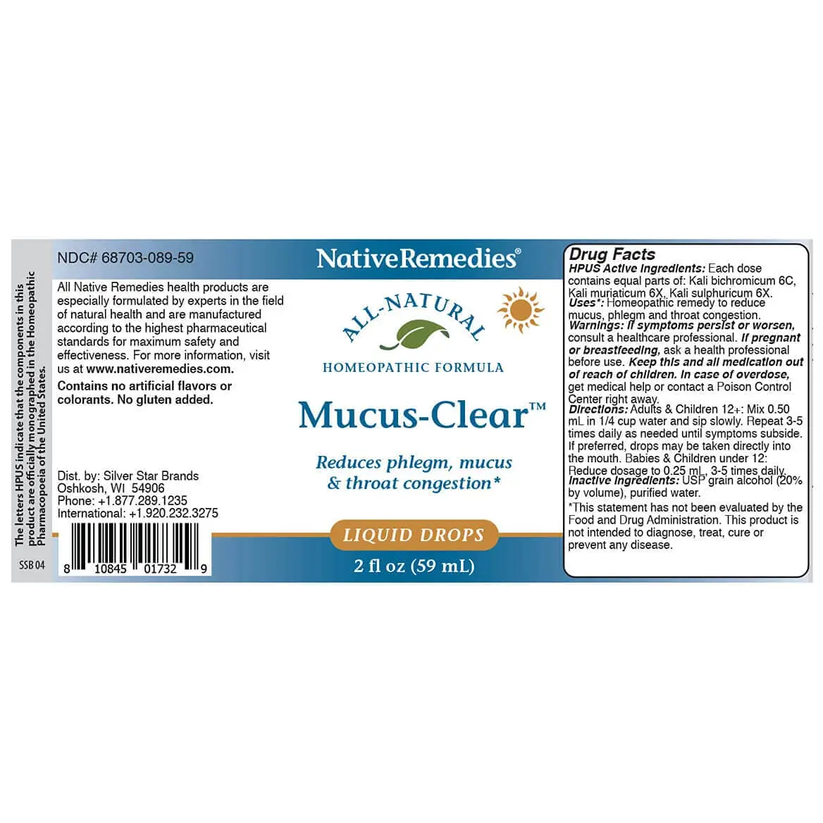 Native Remedies Mucus-Clear 2 Fl Oz | Natural Mucus Relief for Adults, Respiratory Support - view 8