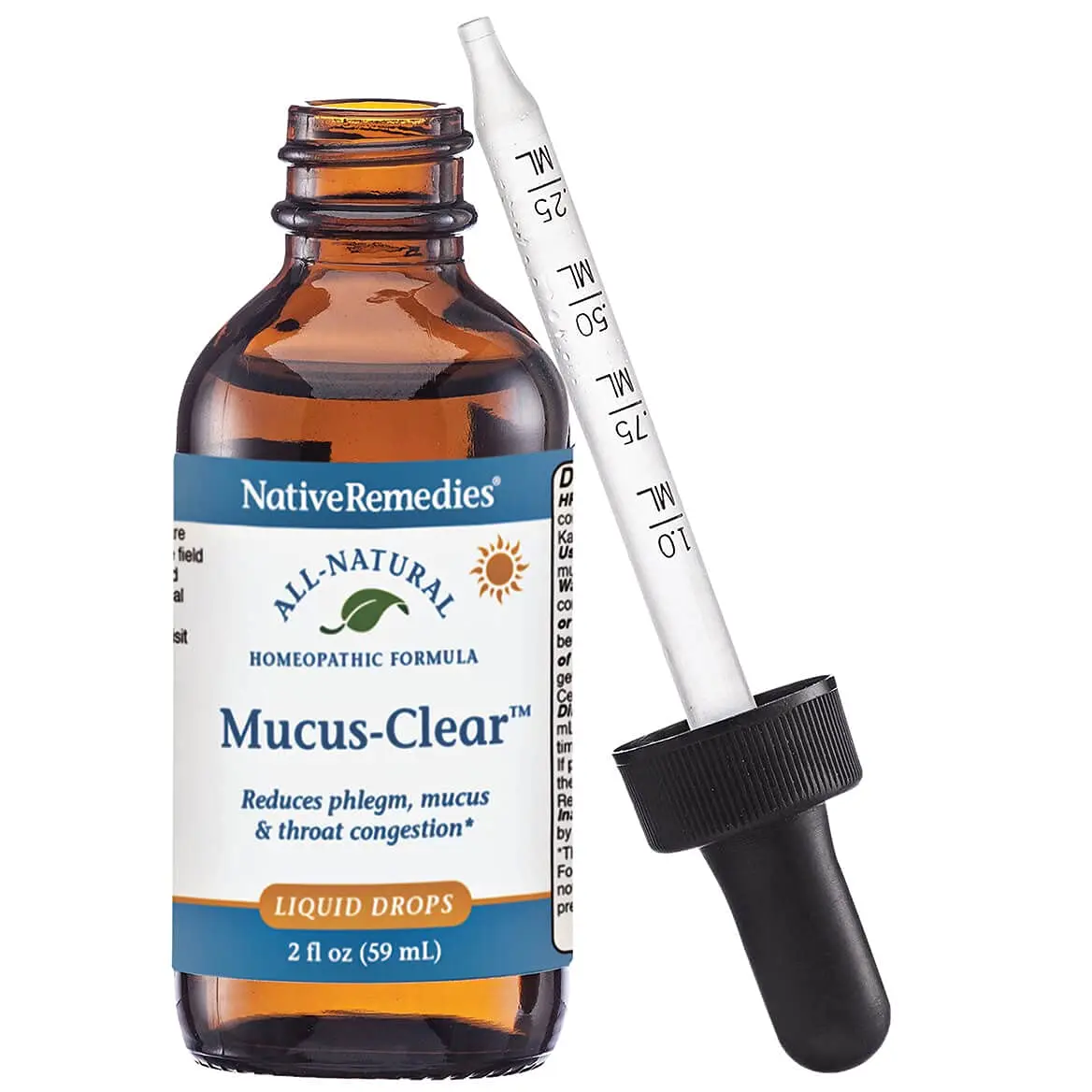 Native Remedies Mucus-Clear 2 Fl Oz | Natural Mucus Relief for Adults, Respiratory Support - view 2