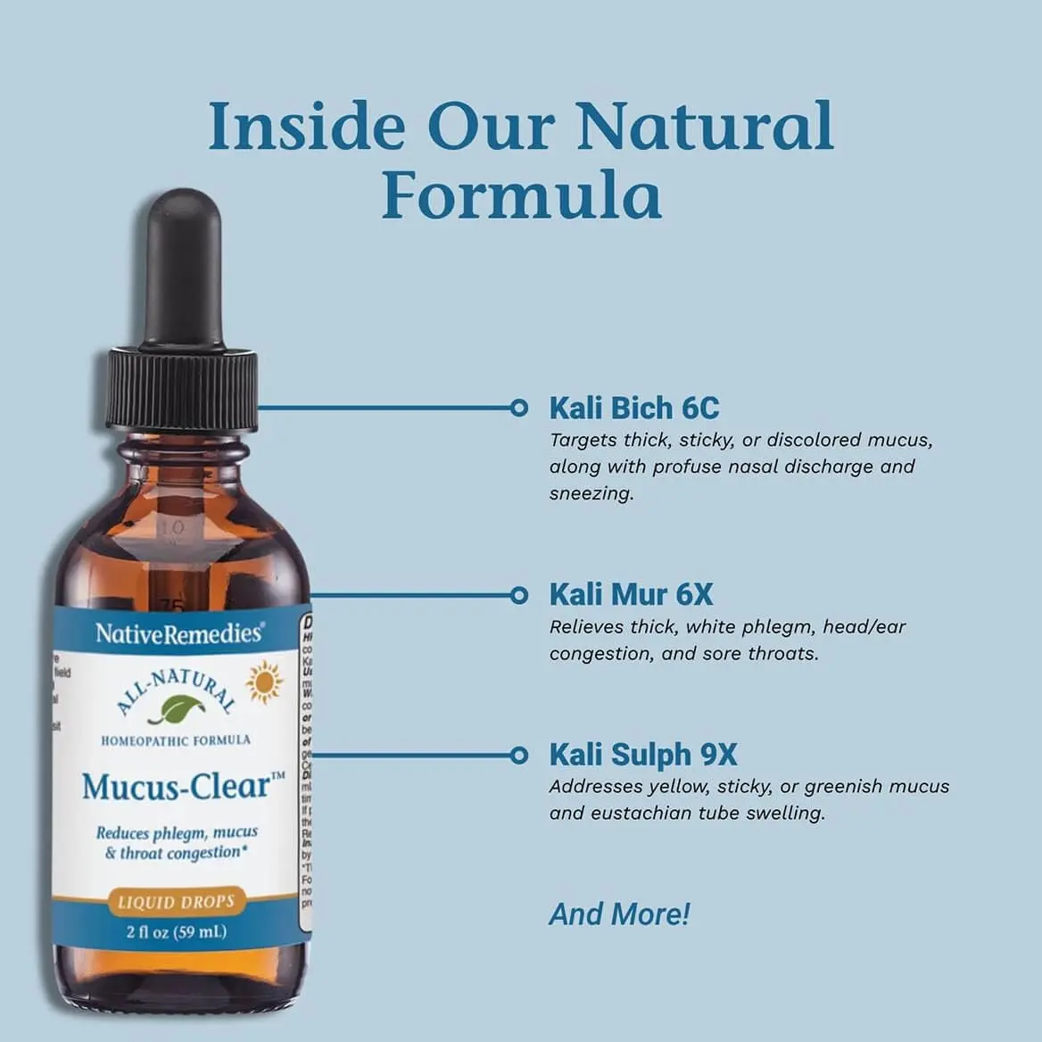Native Remedies Mucus-Clear 2 Fl Oz | Natural Mucus Relief for Adults, Respiratory Support - view 3