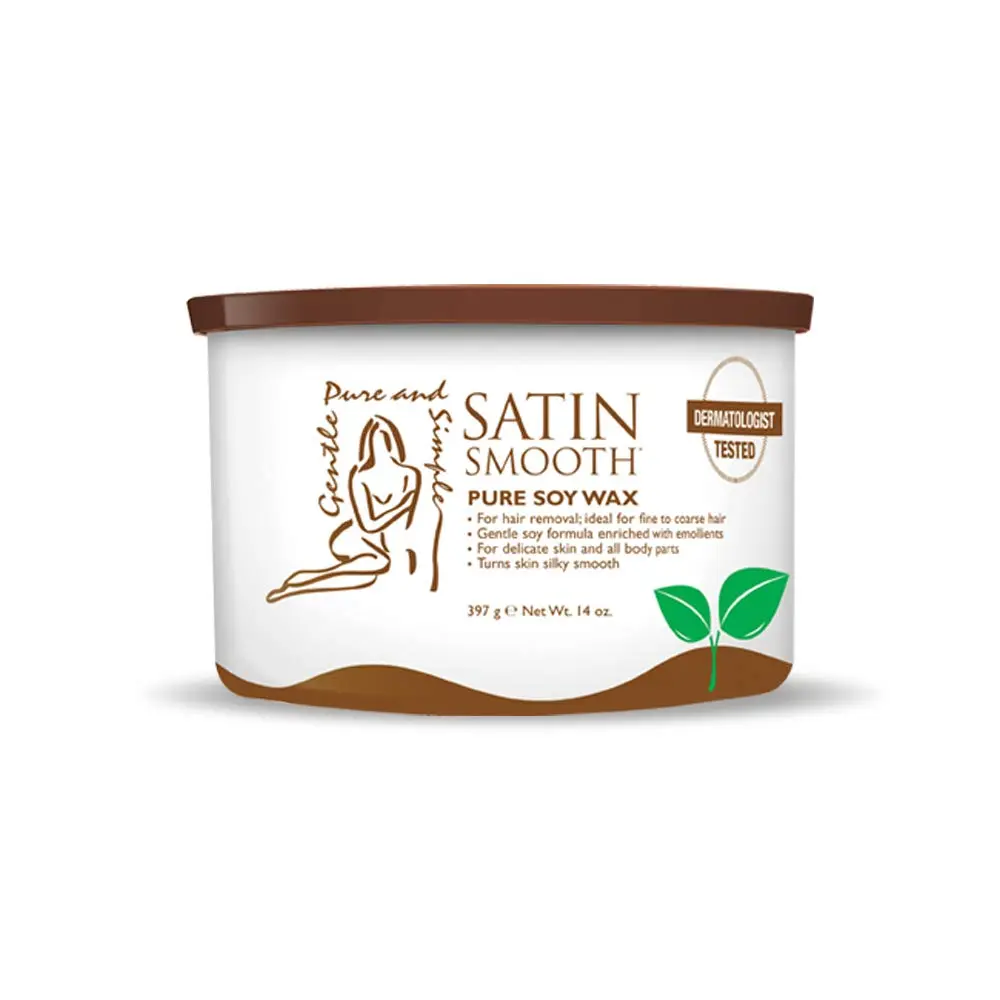 SATIN SMOOTH Pure Soy Soft Wax for Hair Removal All Skin Types, 16 oz | Gentle, Paraben-Free, Suitable for Dry Skin - main product image