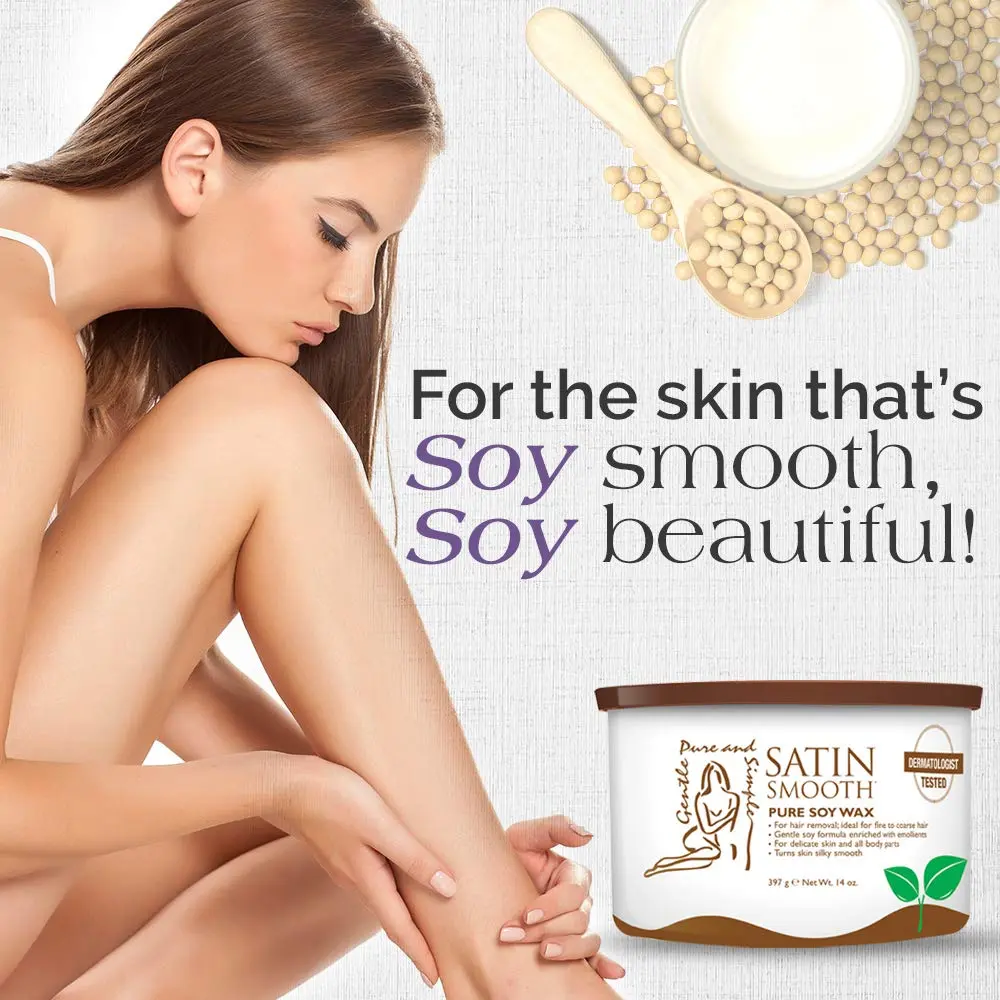 SATIN SMOOTH Pure Soy Soft Wax for Hair Removal All Skin Types, 16 oz | Gentle, Paraben-Free, Suitable for Dry Skin - view 2