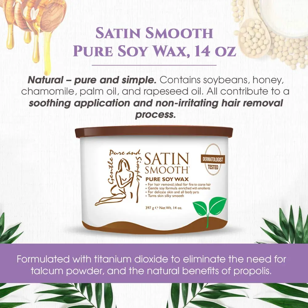 SATIN SMOOTH Pure Soy Soft Wax for Hair Removal All Skin Types, 16 oz | Gentle, Paraben-Free, Suitable for Dry Skin - view 3