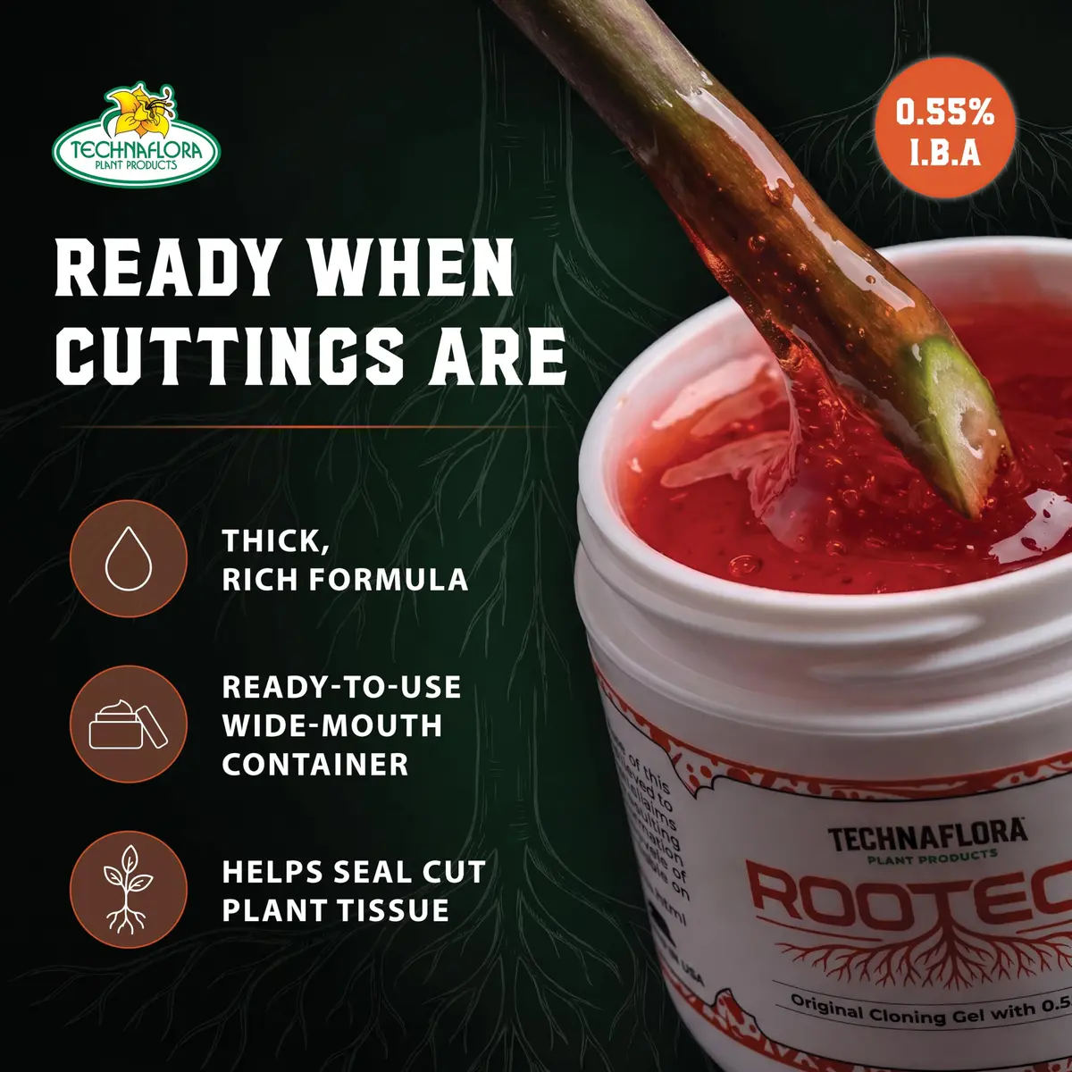 Technaflora Rootech Cloning Gel 0.55% IBA 0.25 oz | Supports Rapid Root Development - view 2