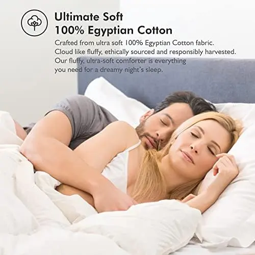 EGYPTIAN BEDDING Queen Size Comforter 90"x90" | Ultra Soft, Breathable, All Season (70-120 chars) - view 13