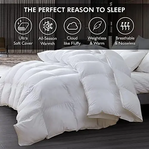 EGYPTIAN BEDDING Queen Size Comforter 90"x90" | Ultra Soft, Breathable, All Season (70-120 chars) - view 9