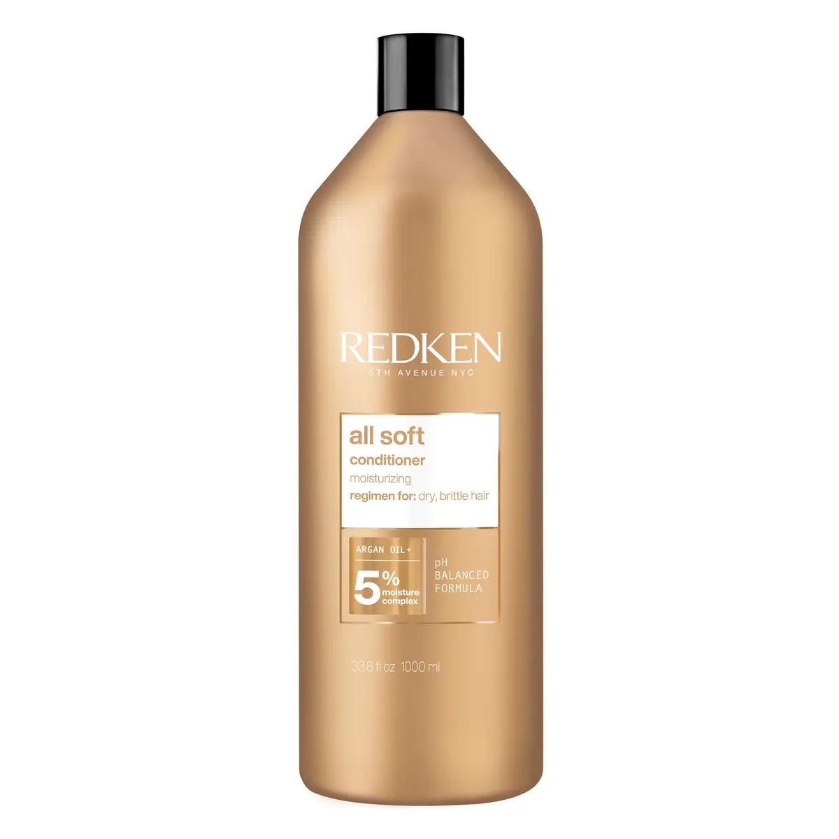 Redken All Soft Conditioner for Dry, Brittle Hair 1000ml (33.8 Fl Oz) | Deep Hydration & Shine - main product image