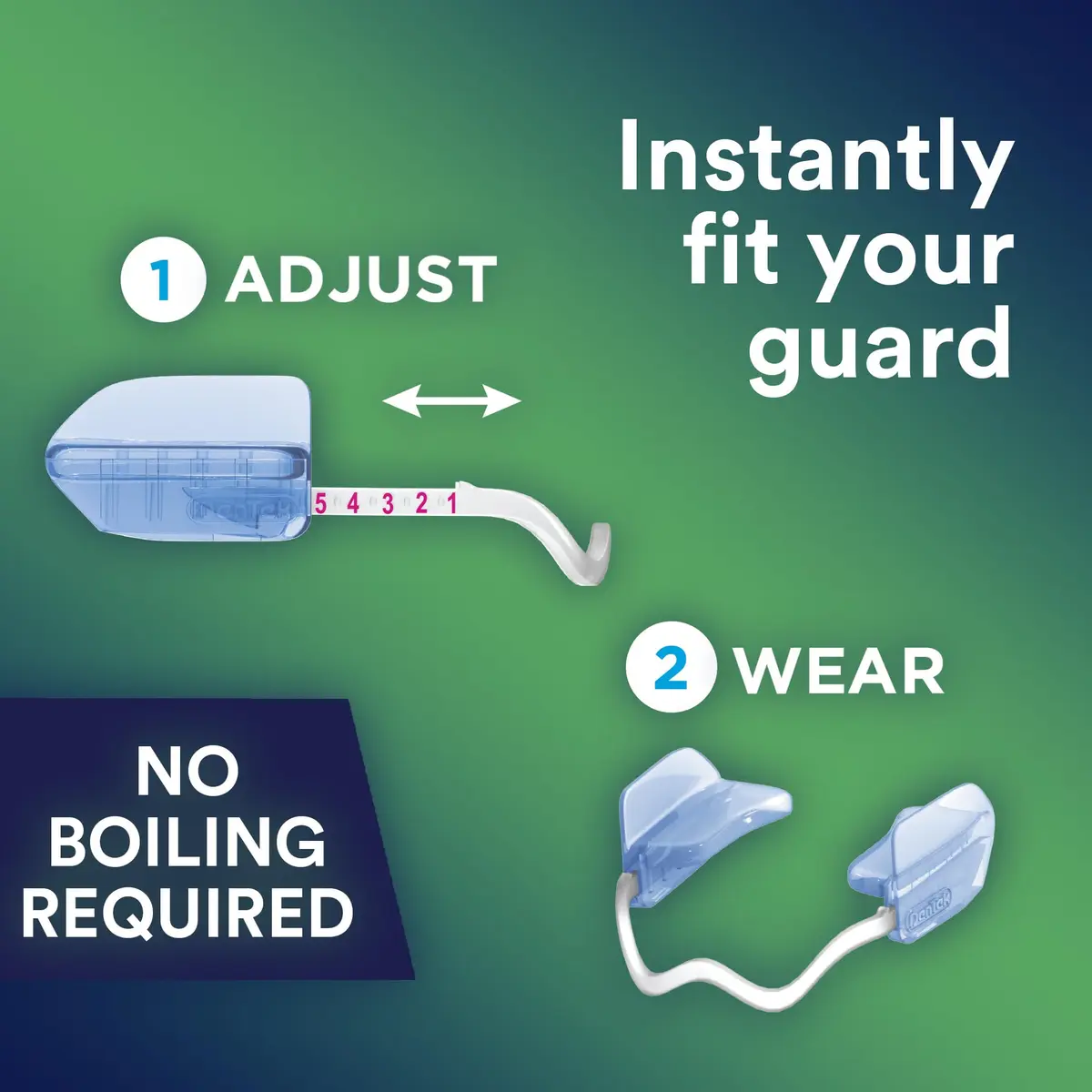 DenTek Comfort-Fit Dental Guard 2 Pack | Adjustable Night Guard for Bruxism, BPA & Latex Free, Made in USA - view 5