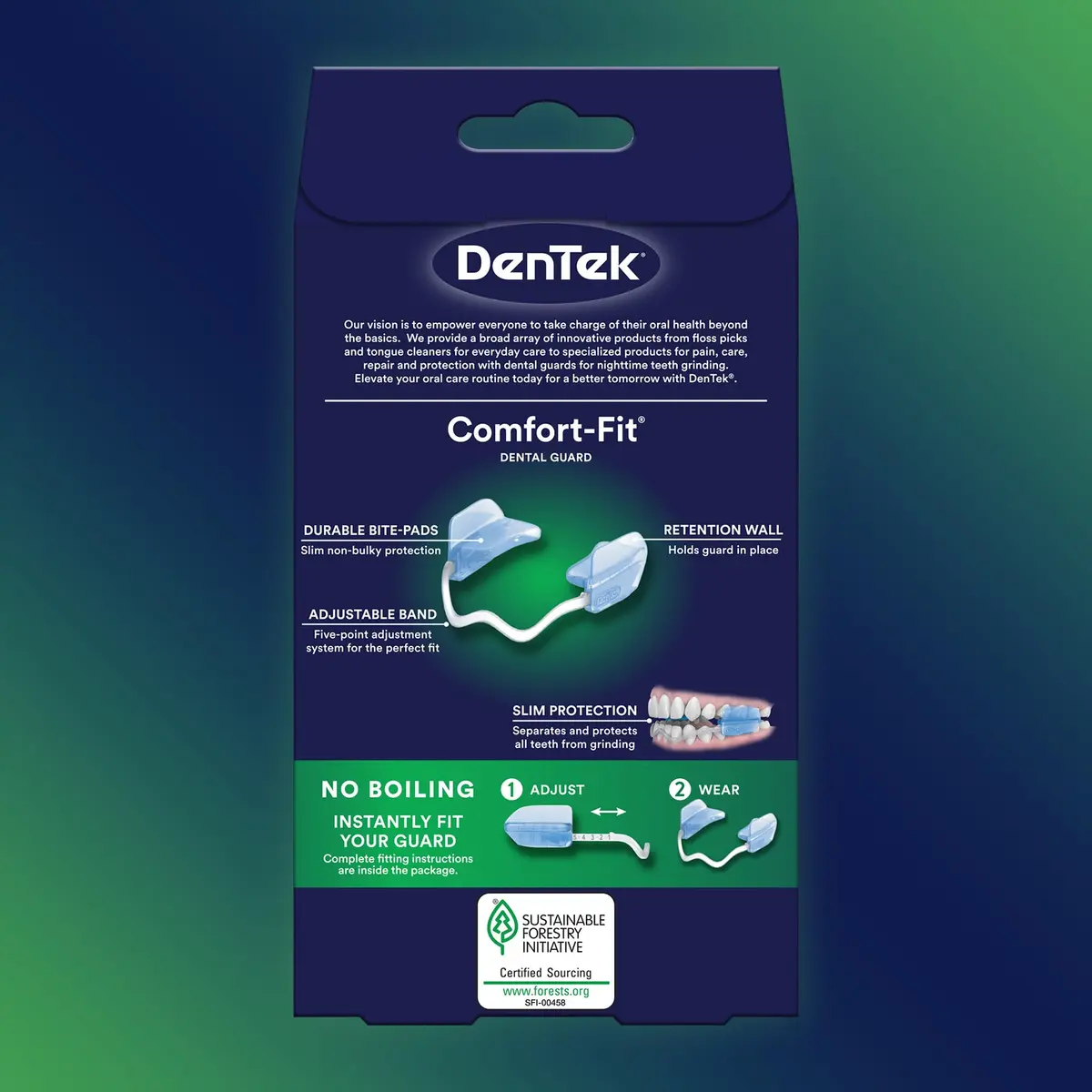 DenTek Comfort-Fit Dental Guard 2 Pack | Adjustable Night Guard for Bruxism, BPA & Latex Free, Made in USA - view 7