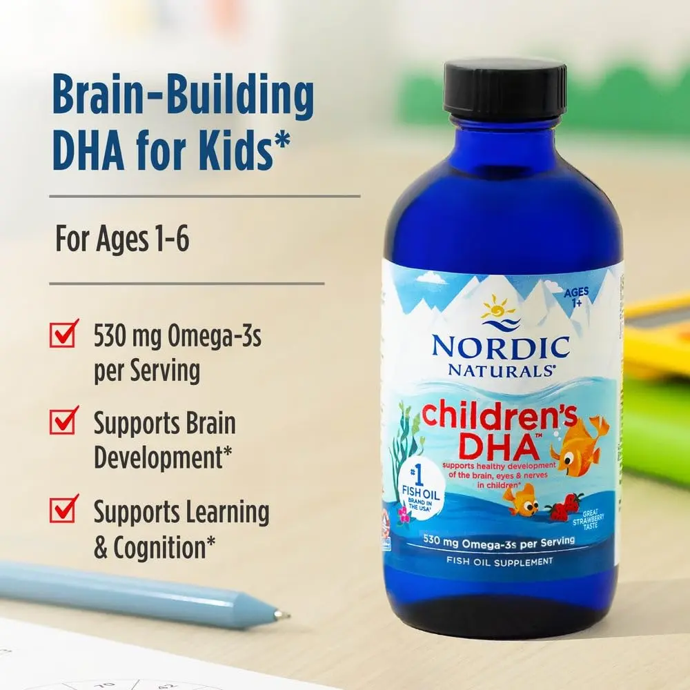 Nordic Naturals Children's DHA 8 oz | Strawberry Omega-3 Fish Oil for Kids - view 3