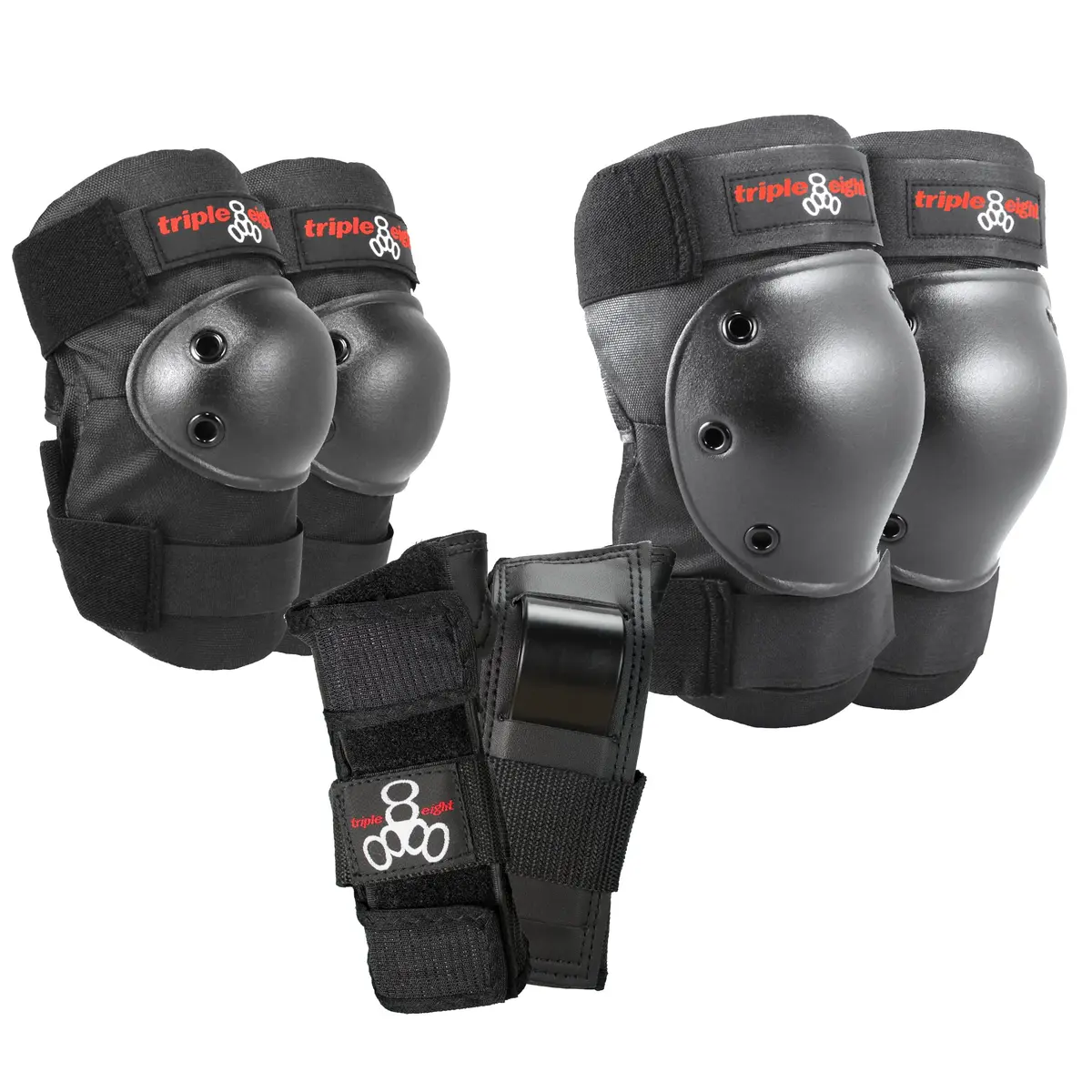 Triple Eight Saver Series 3-Pack Knee, Elbow & Wrist Pad Set | Impact-Resistant, Adjustable Fit - main product image