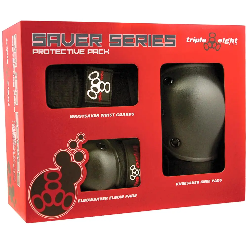 Triple Eight Saver Series 3-Pack Knee, Elbow & Wrist Pad Set | Impact-Resistant, Adjustable Fit - view 7