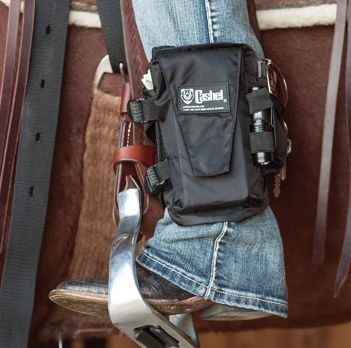 Cashel Black Ankle Safe (ASAFE-BLA) | Large Valuables Holder for Horses, Unisex - view 2