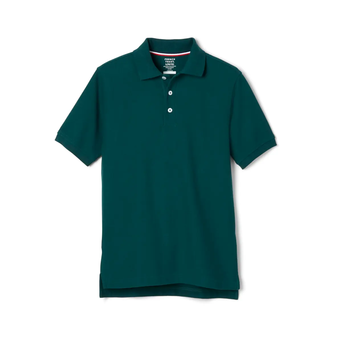 French Toast Kids Short Sleeve Pique Polo Shirt, Hunter Green, 3T | Breathable & Wash-Resistant - main product image