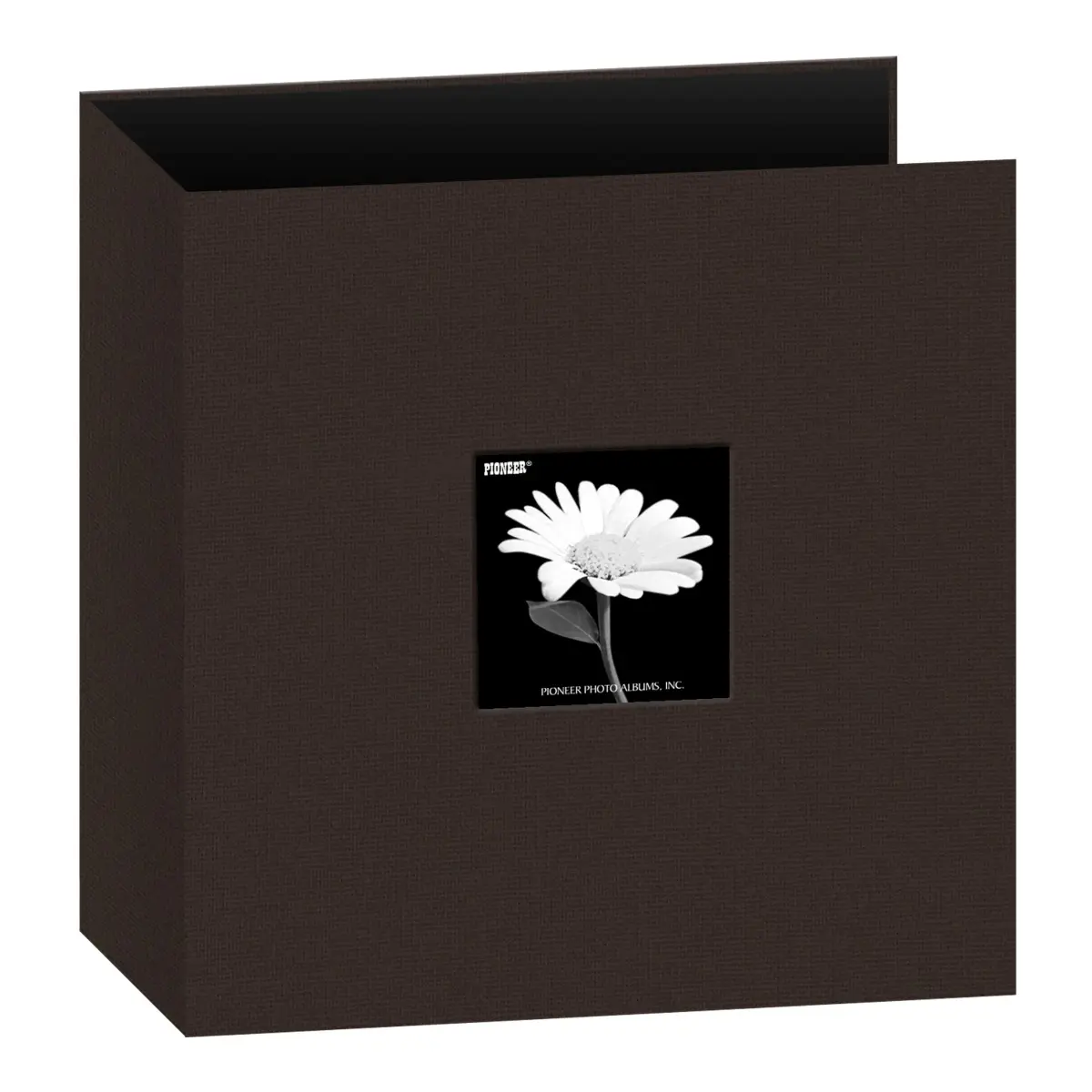 Pioneer Photo Albums 8.5x11 Fabric Frame 3-Ring Binder Scrapbook, Chocolate Brown | Archival Quality - main product image