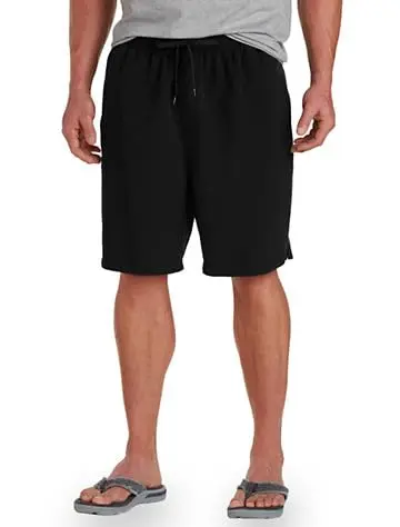 Harbor Bay Big & Tall Swim Trunks Black 4XL | Quick-Drying Microfiber, Adjustable Waist - main product image