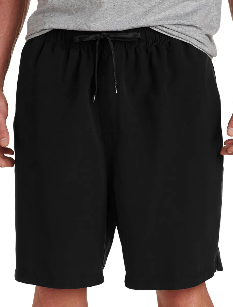 Harbor Bay Big & Tall Swim Trunks Black 4XL | Quick-Drying Microfiber, Adjustable Waist - view 5