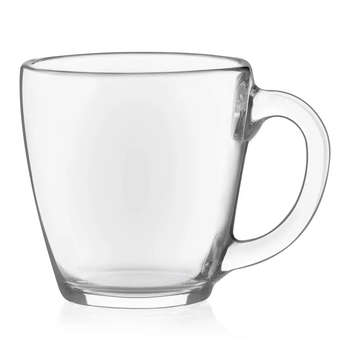 Libbey Tapered Glass Mug Set of 8 | 15.5 Oz Thick, Clear Glass Coffee Cups for Tea & Cider - view 8