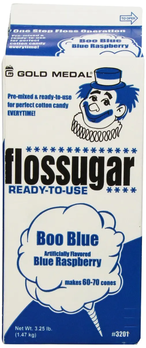 Gold Medal Flossugar Blue Raspberry 3.25 Lbs | Perfect for Cotton Candy Machines - main product image