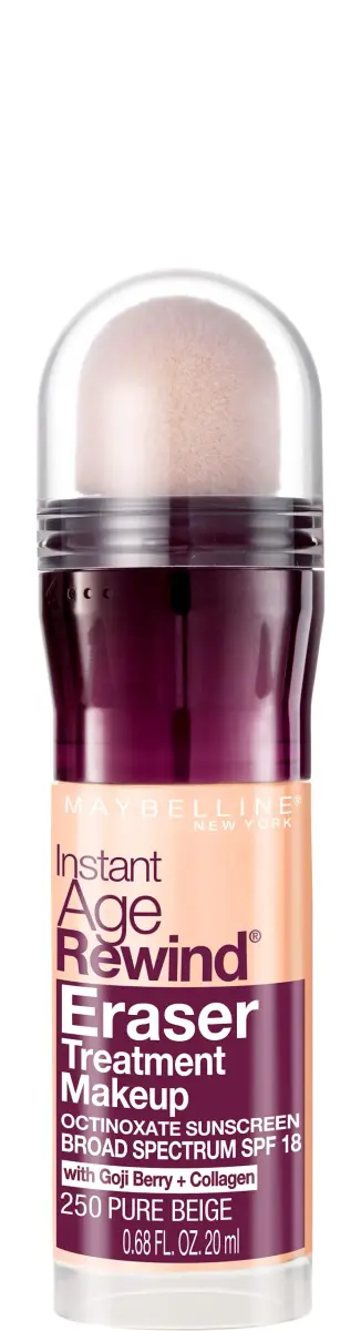 Maybelline Instant Age Rewind Eraser Foundation SPF 20, 250 Pure Beige | Blurs Fine Lines & Wrinkles - main product image