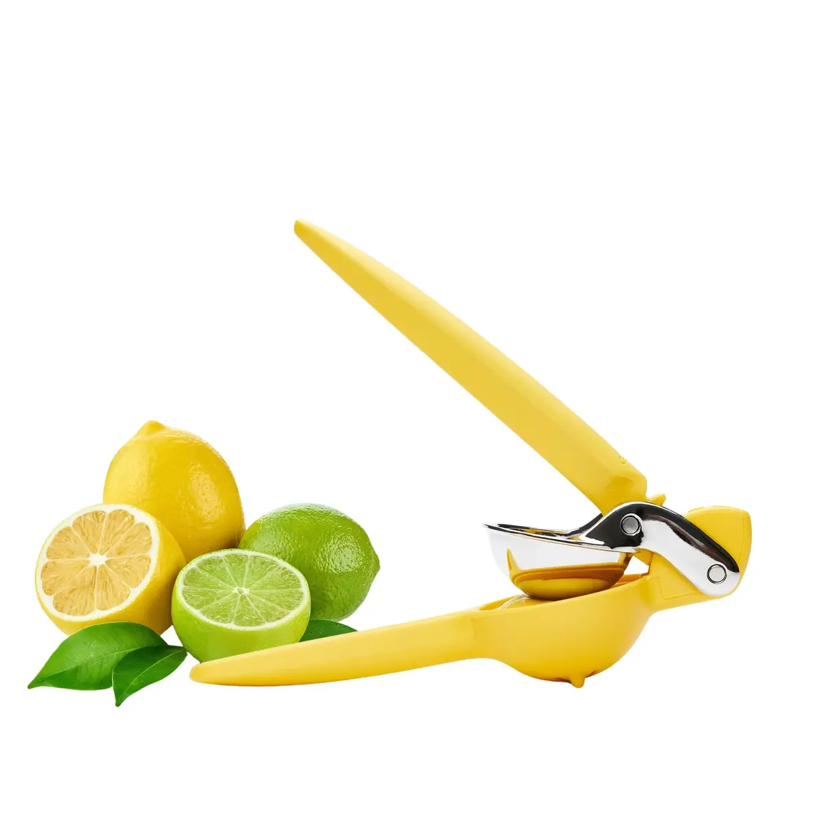 Chef'n FreshForce Lemon Squeezer Citrus Juicer, Manual Hand Press with Dual-Gear Power for Maximum Juice Extraction, Durable, Yellow | Effortless Juicing - main product image