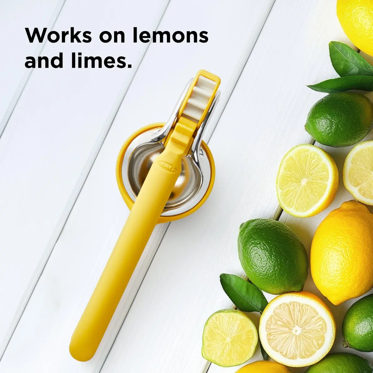 Chef'n FreshForce Lemon Squeezer Citrus Juicer, Manual Hand Press with Dual-Gear Power for Maximum Juice Extraction, Durable, Yellow | Effortless Juicing - view 6