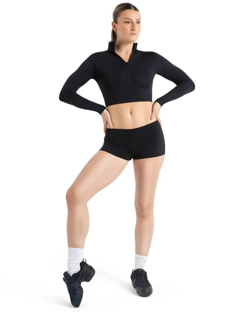 Capezio Women's Low Rise Boy Cut Short 1 1/4" Nylon Dance Shorts for Women - view 5