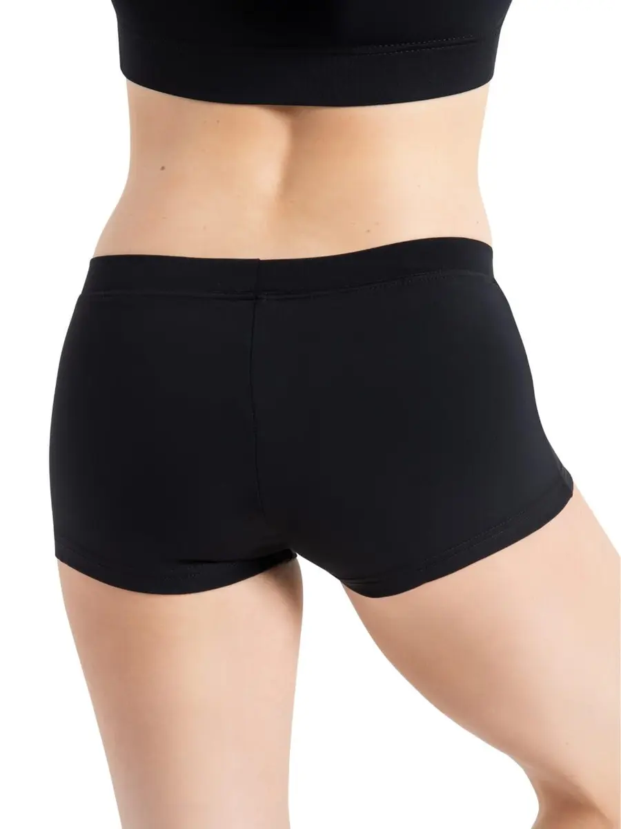 Capezio Women's Low Rise Boy Cut Short 1 1/4" Nylon Dance Shorts for Women - view 3