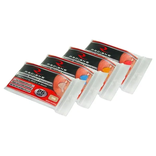 Radians CEP001-R Custom Molded Earplugs 1 Pair | Made in USA, NRR 26 dB, Easy DIY Kit, Red - view 2