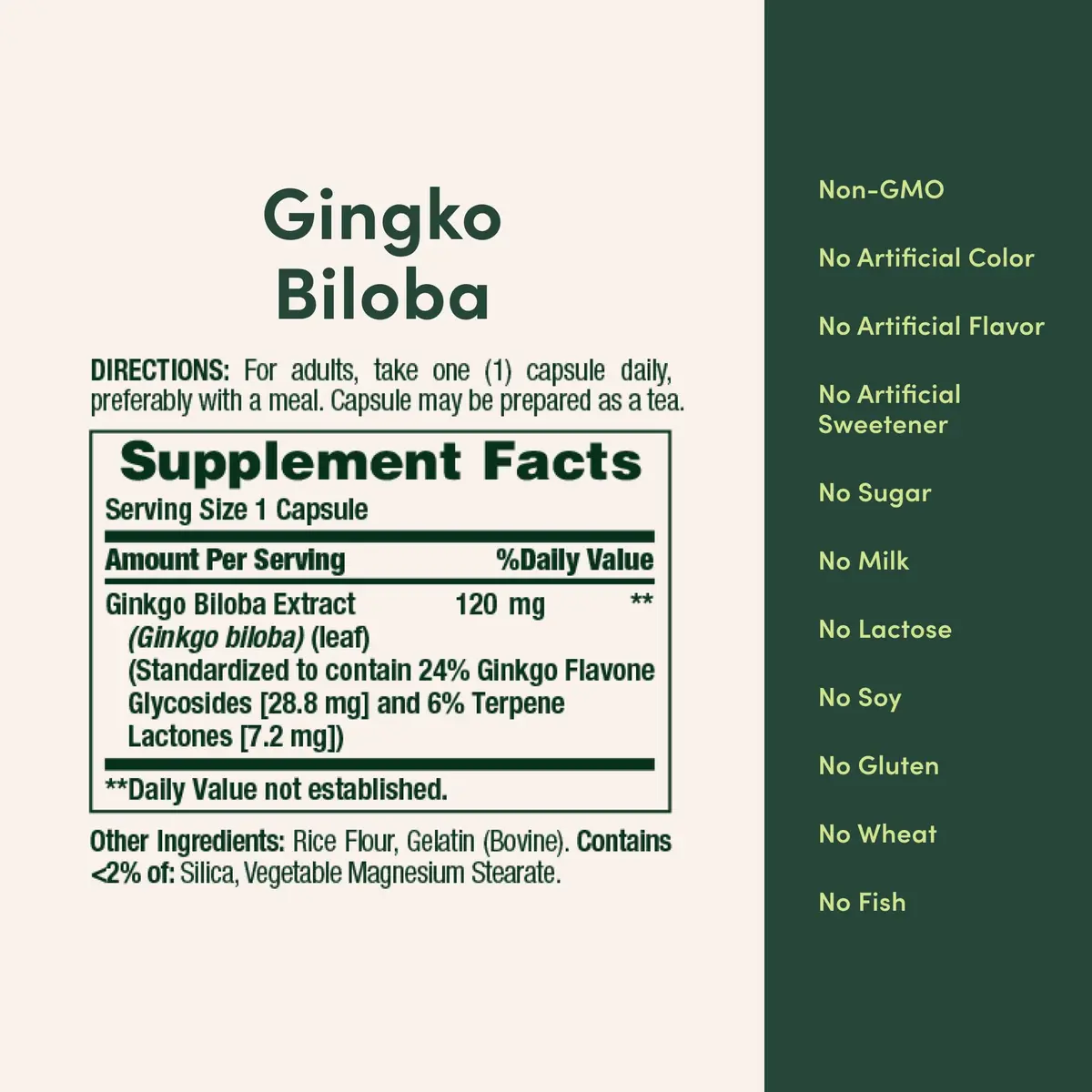 Nature's Bounty Ginkgo Biloba Capsules 120mg | Memory Support & Brain Function - view 5