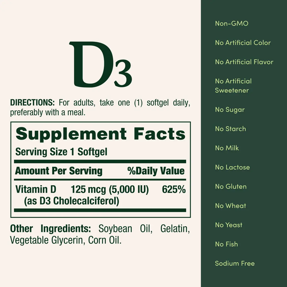 Nature's Bounty Vitamin D3 5000 IU Softgels | Rapid Release, 150 Count for Immune & Bone Support - view 5